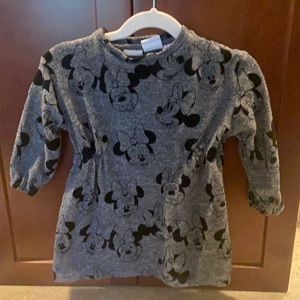 Zara- Mickey Mouse black and dark grey dress 18-24 months